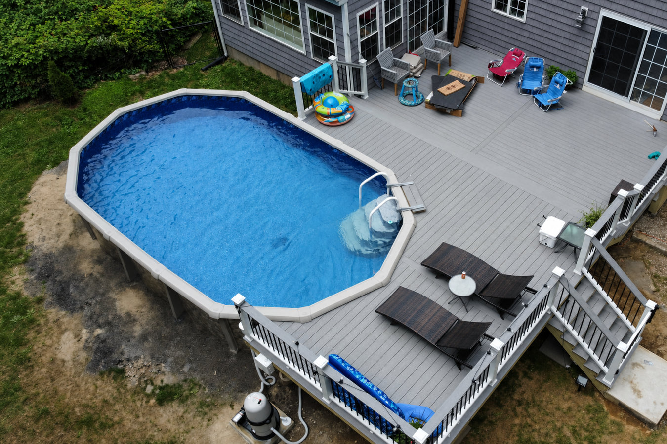Pool deck construction
